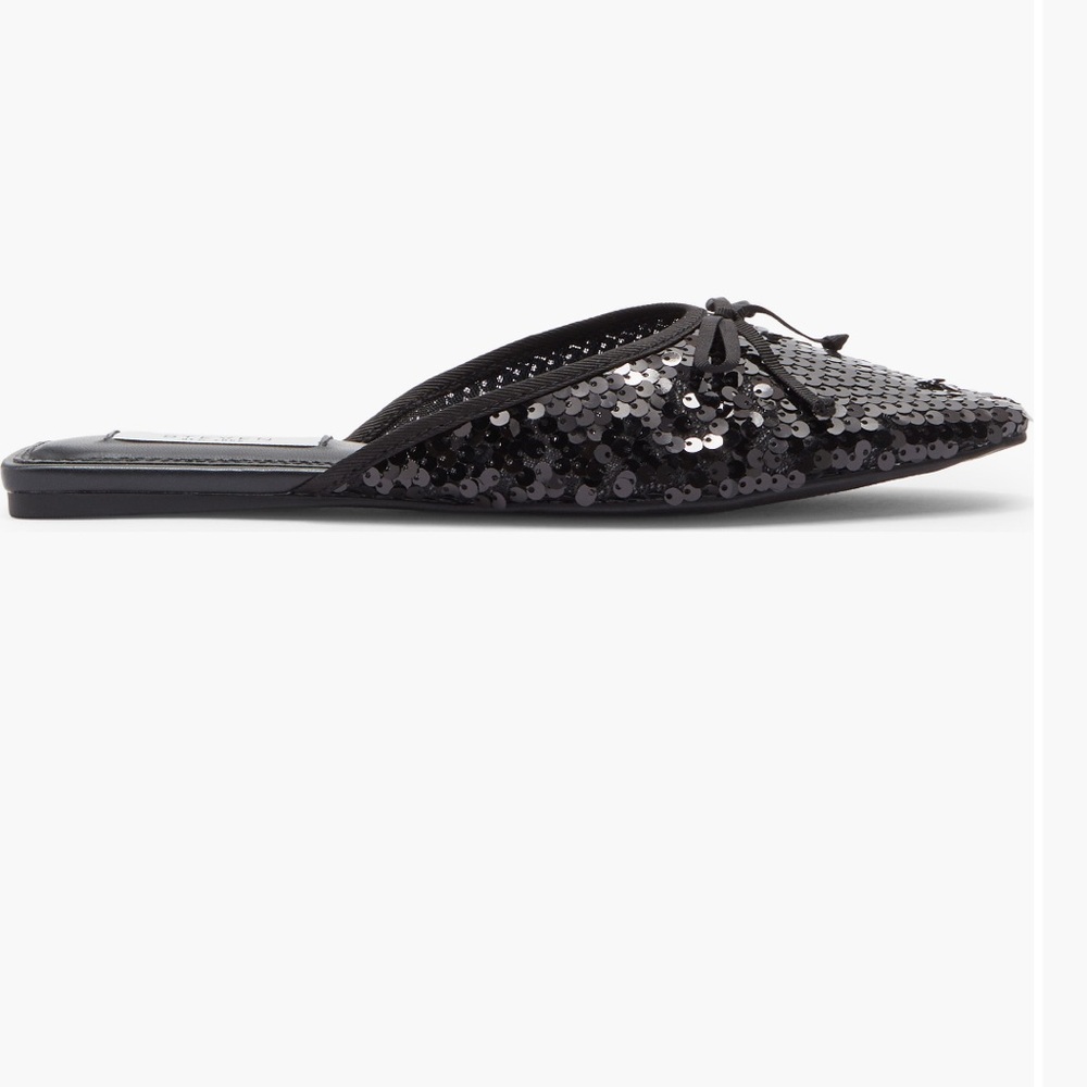 Steven New York Sequin Pointed Toe Mule - Black - Picture 5 of 8